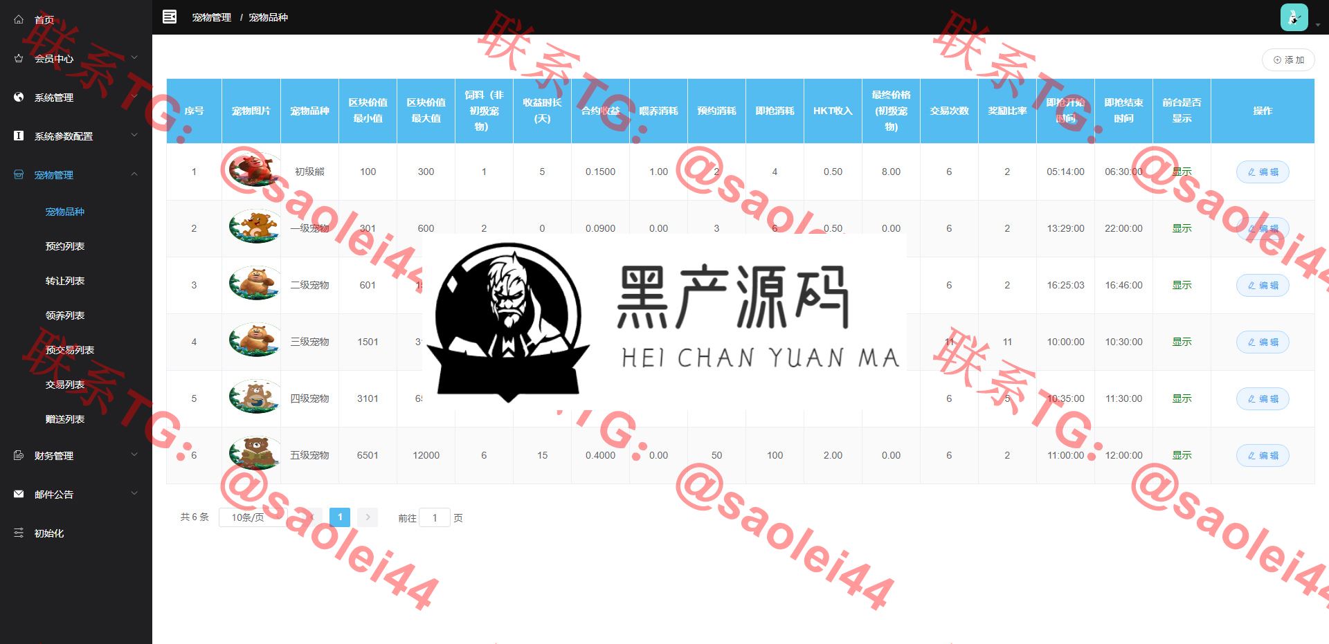 【熊出没之夺宝区块链】宠物之熊出没之夺宝联盟全新UI二开区块系统源码   带有安装说明